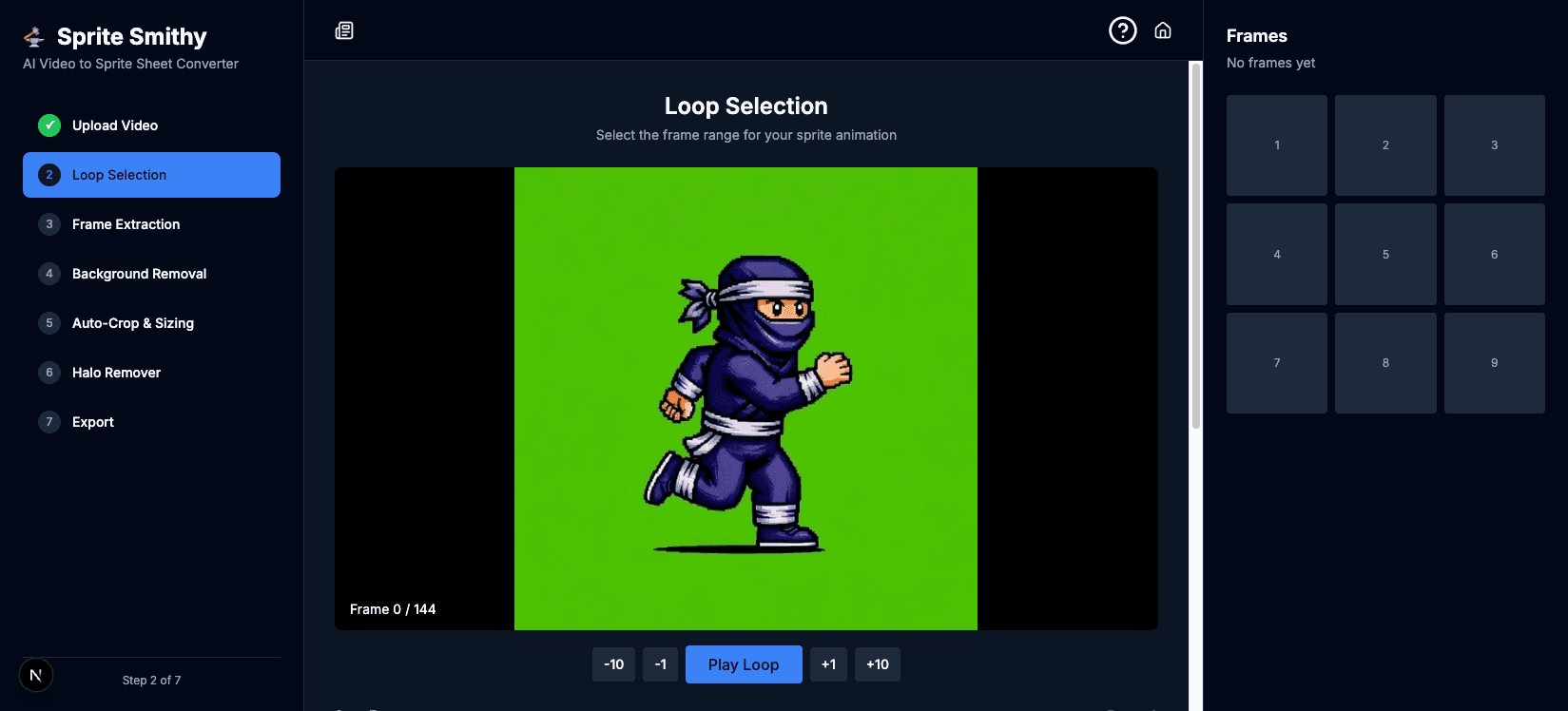 Step 2: Loop selection
