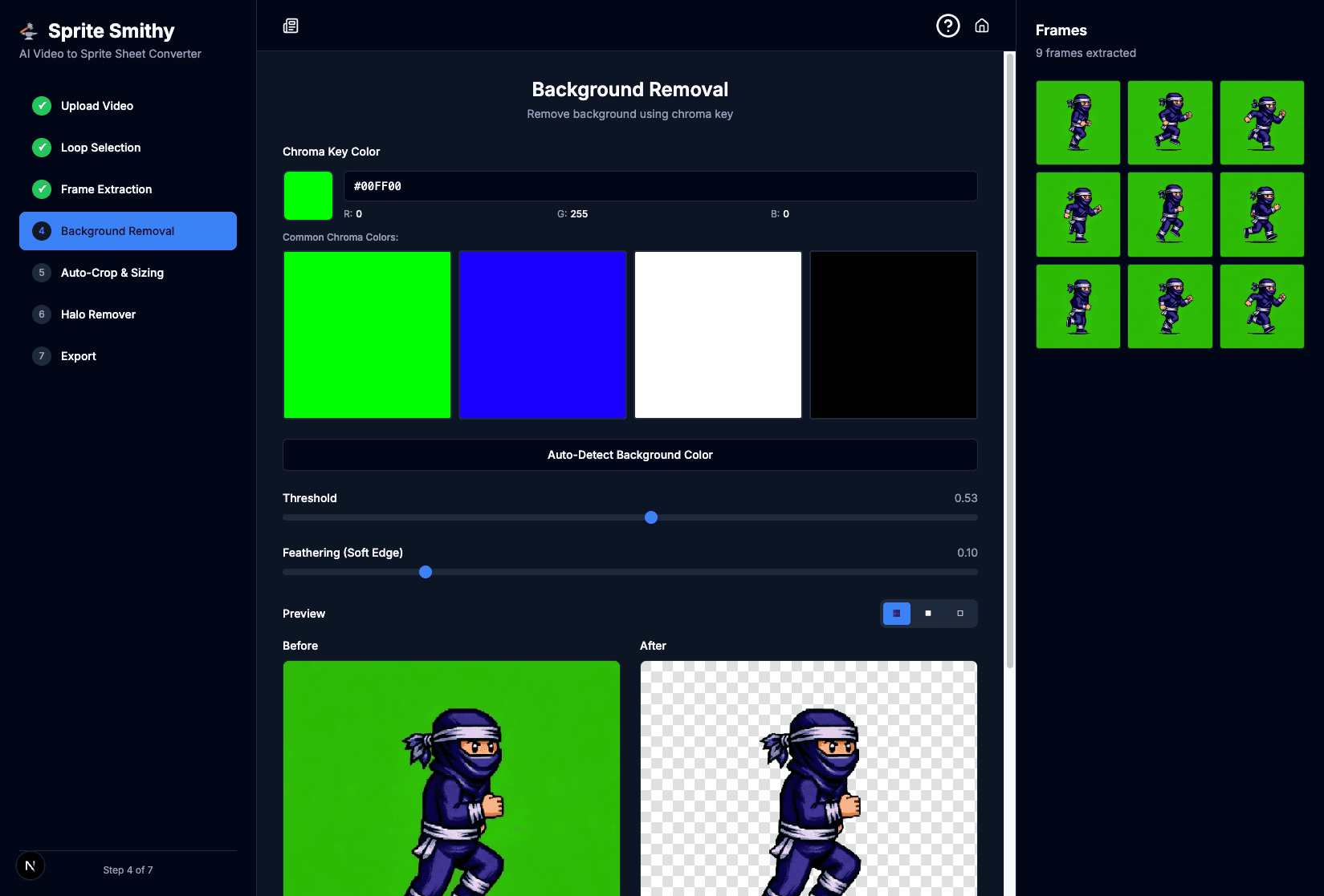 Step 4: Background removal