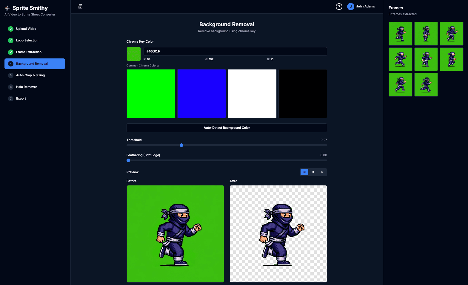 Sprite Smithy - AI Video to Sprite Sheet Converter